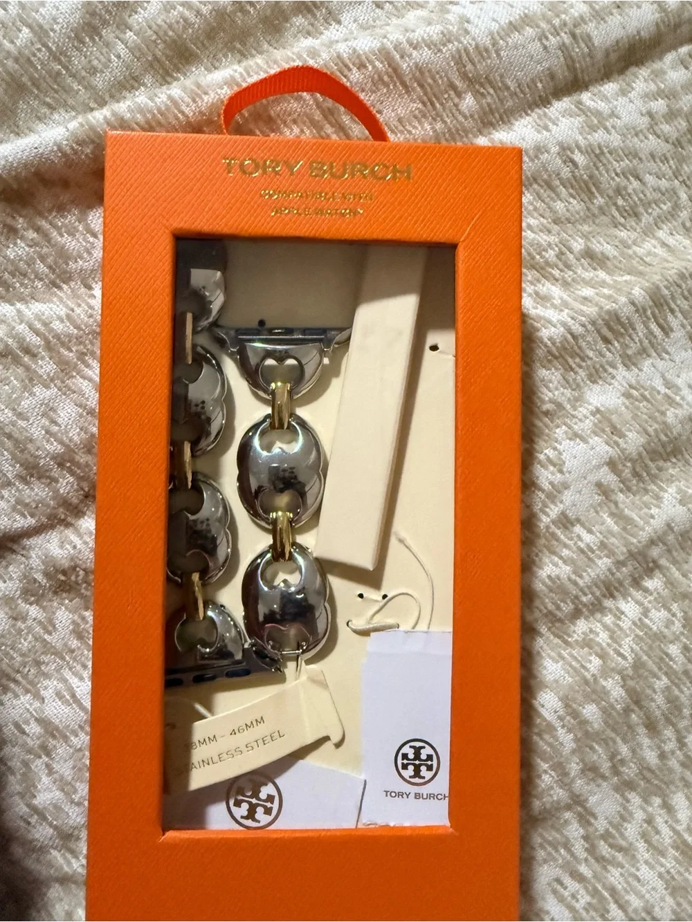 Tory Burch Silver and Gold Link Bracelet